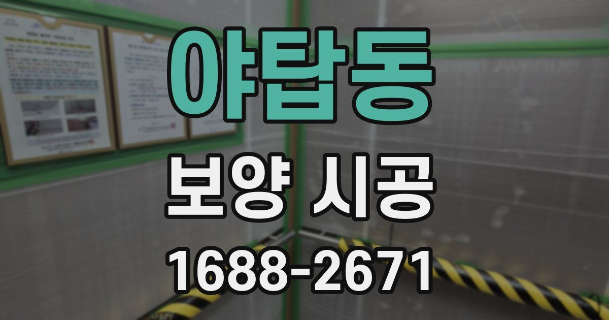 야탑동 보양 시공
