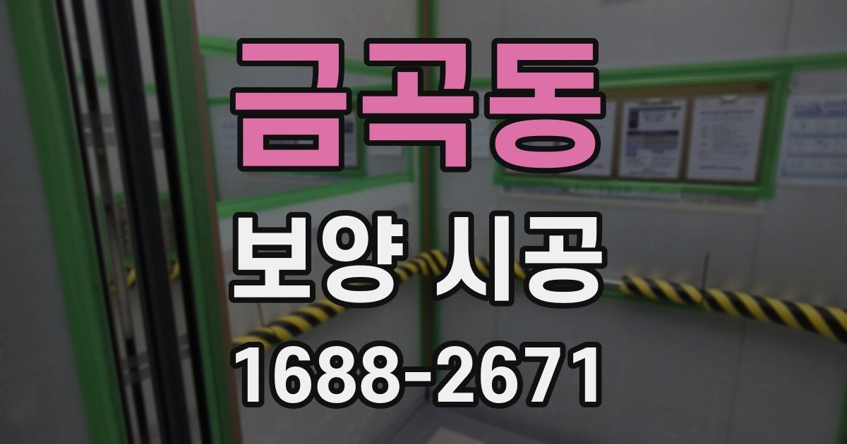 금곡동 보양 시공