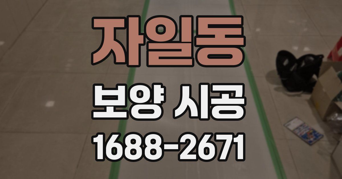 자일동 보양 시공