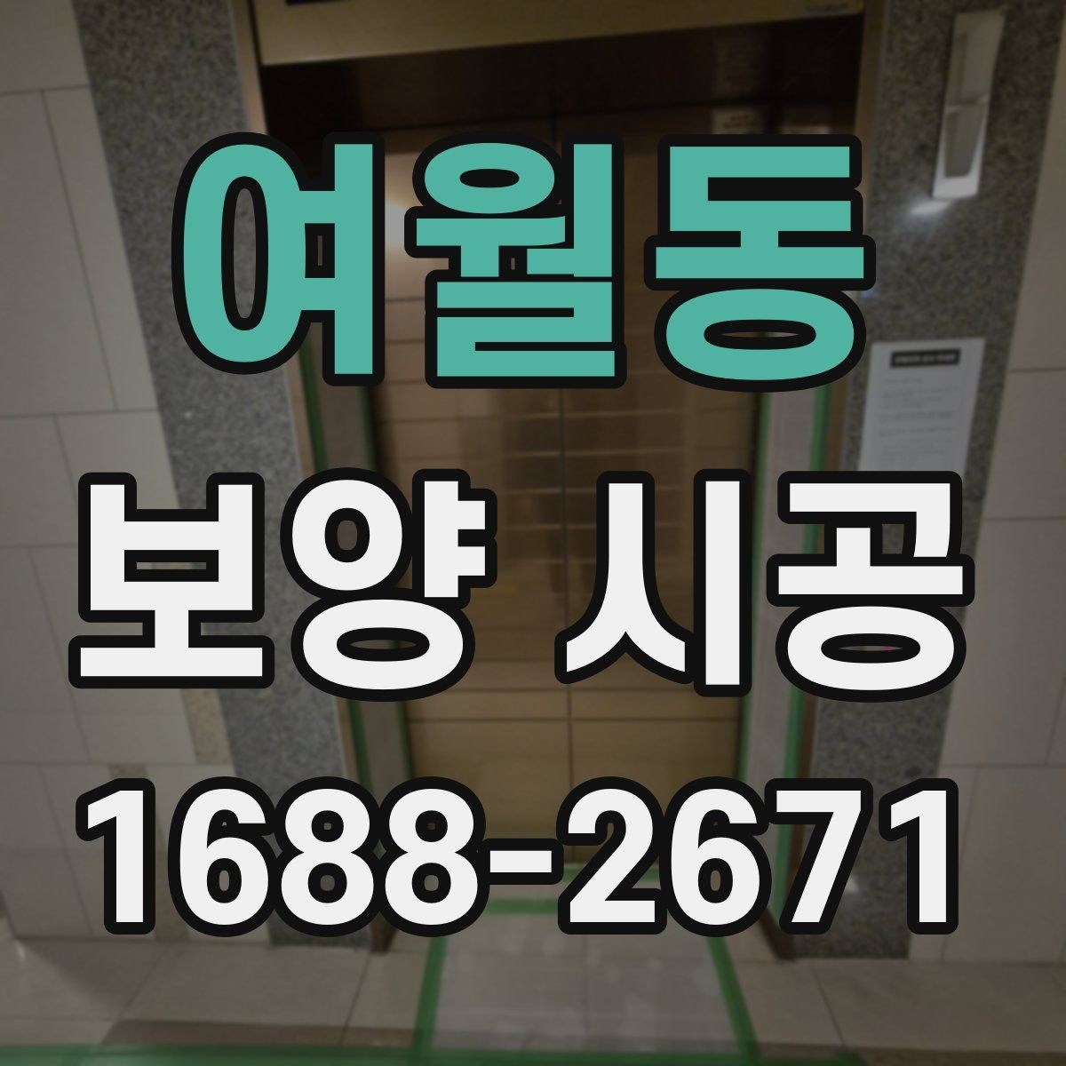 여월동 보양 시공 전 보호가 필요한 구역 구분법