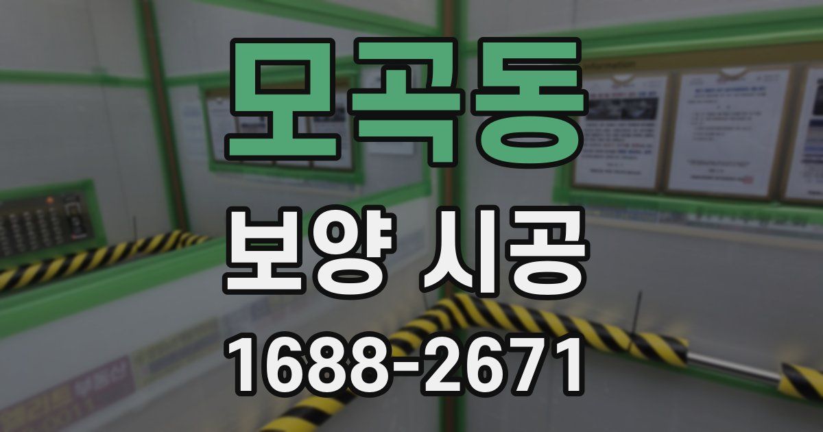 모곡동 보양 시공