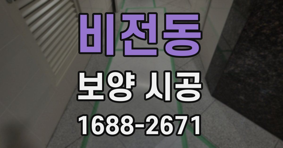 비전동 보양 시공