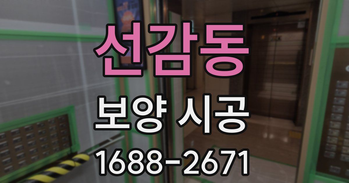 선감동 보양 시공