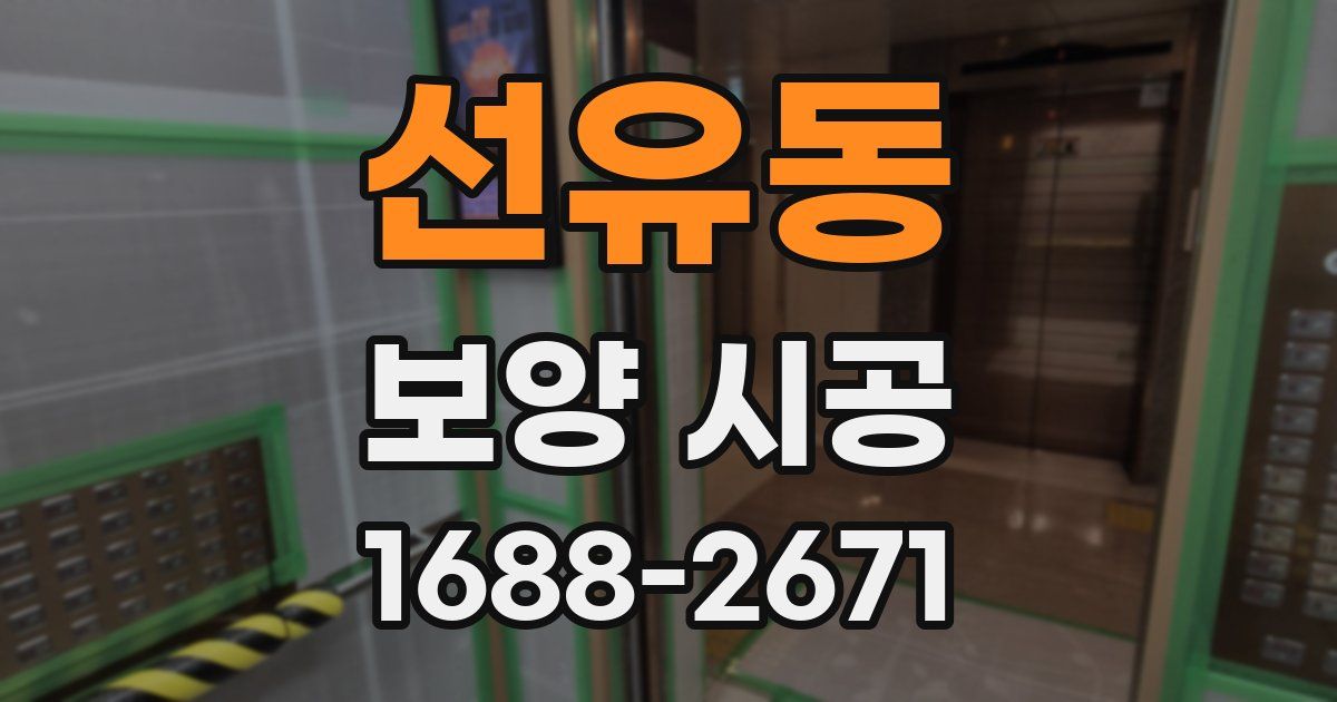선유동 보양 시공
