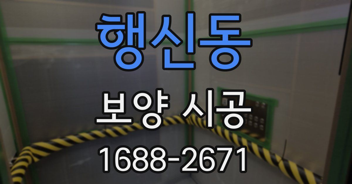 행신동 보양 시공