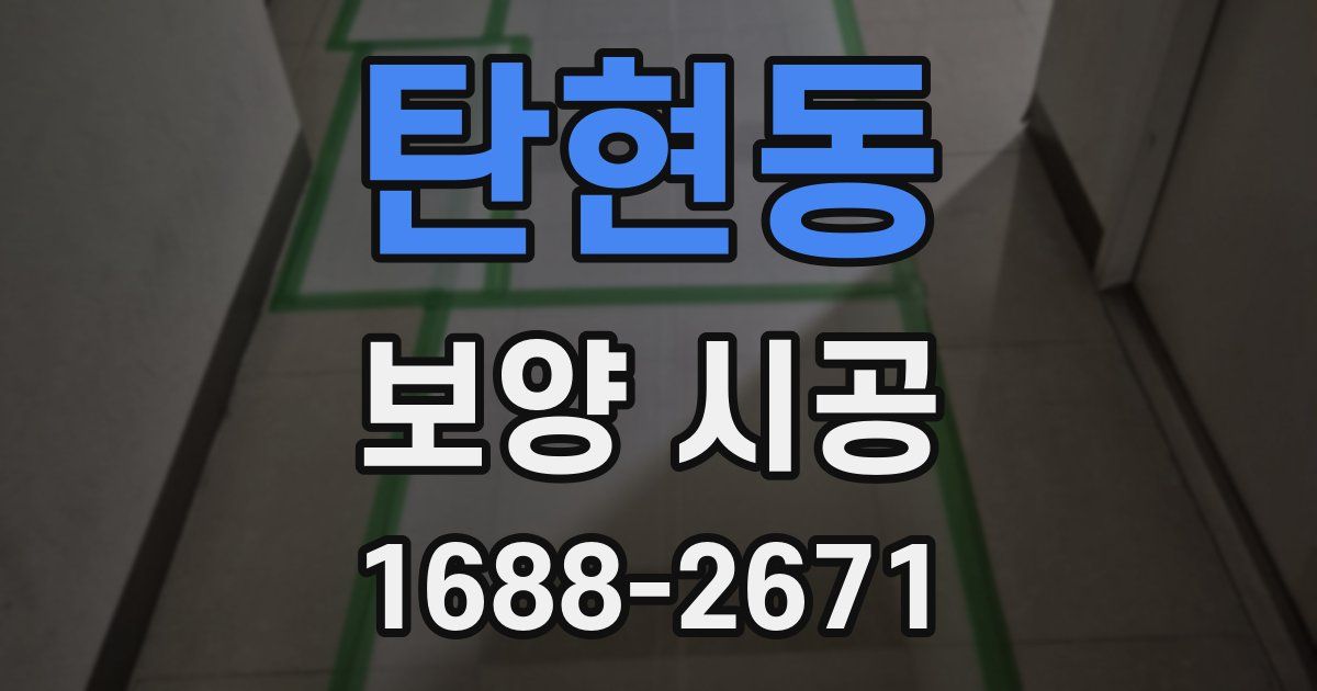 탄현동 보양 시공