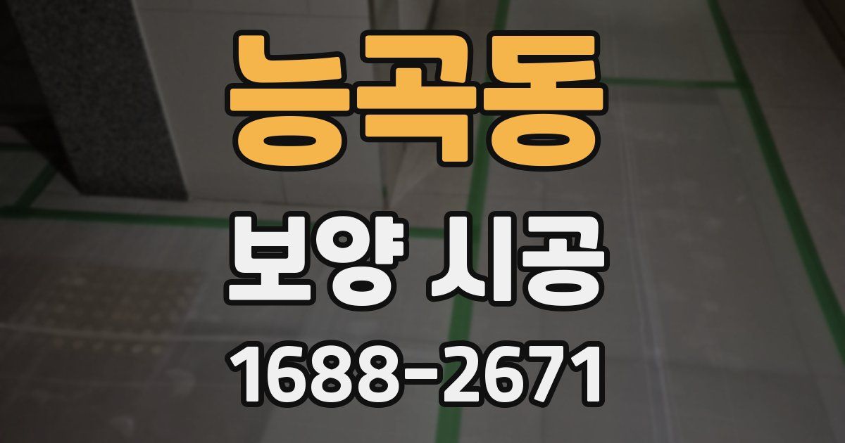능곡동 보양 시공