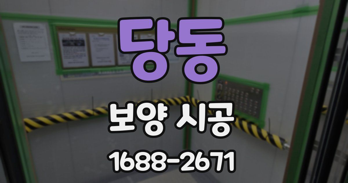 당동 보양 시공