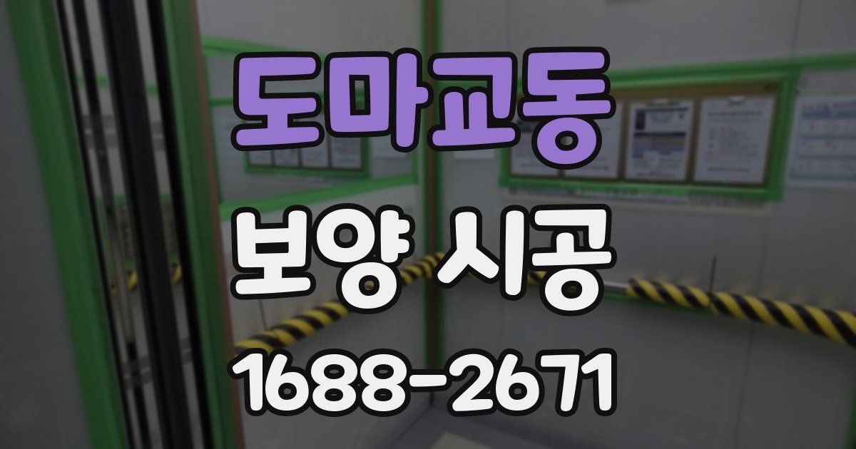 도마교동 보양 시공