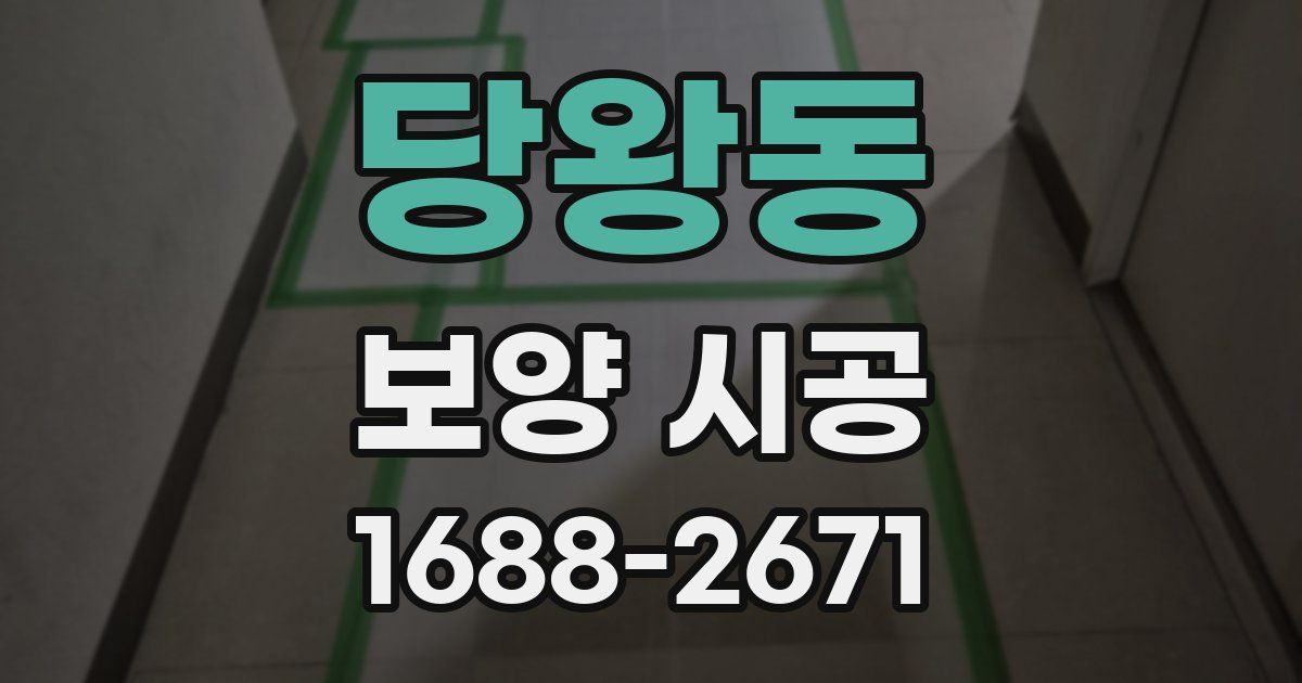 당왕동 보양 시공