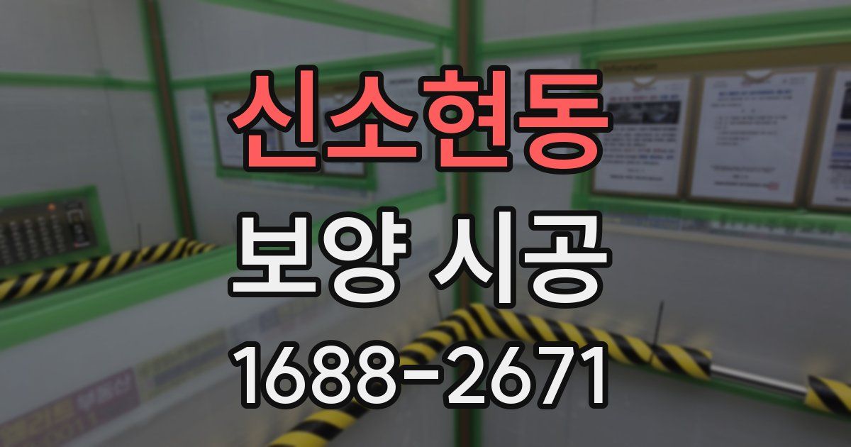 신소현동 보양 시공