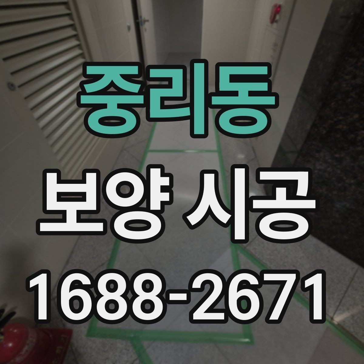 중리동 보양 시공 전 보호가 필요한 구역 구분법