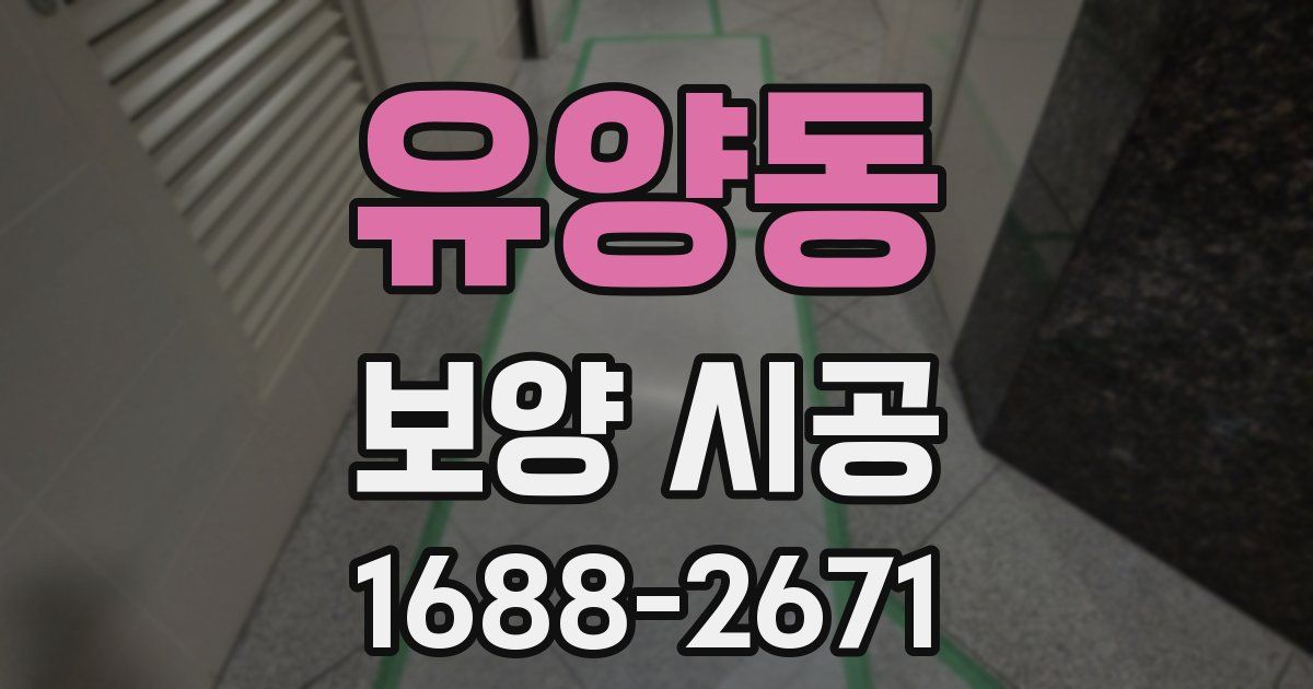 유양동 보양 시공