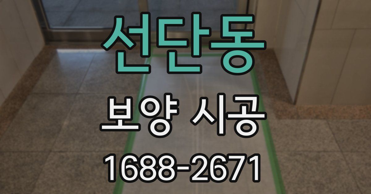 선단동 보양 시공