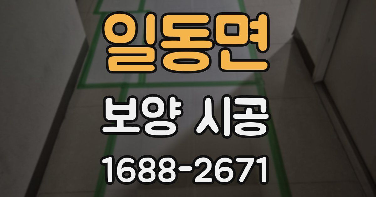 일동면 보양 시공