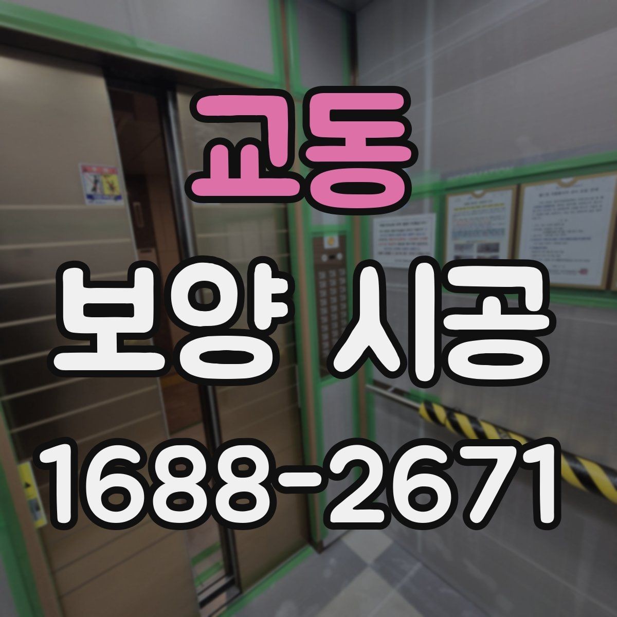교동 보양 시공 대상 면적에 따른 준비 차이