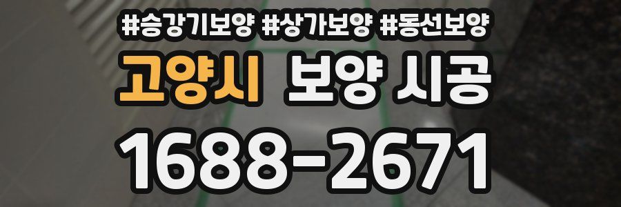 고양시 보양 시공