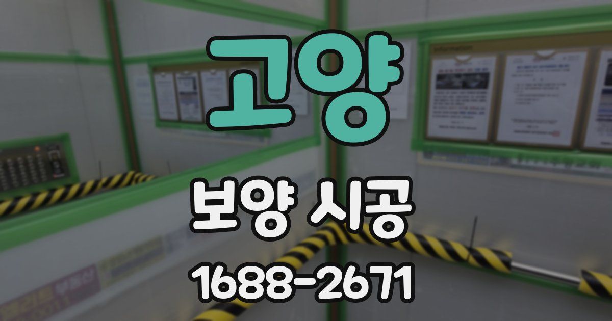 고양 보양 시공