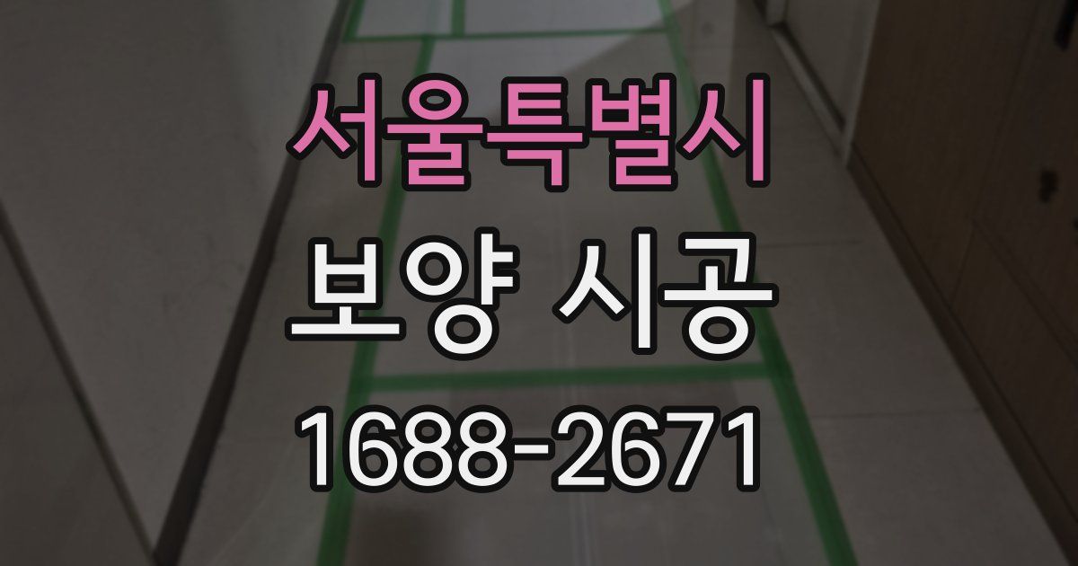 서울특별시 보양 시공