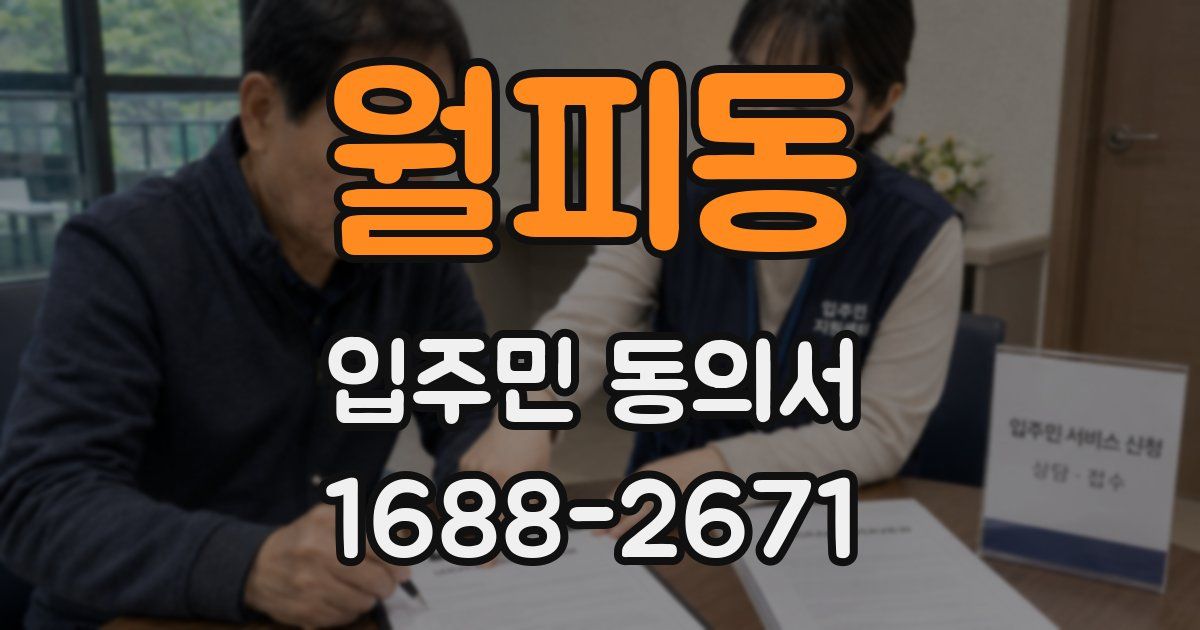월피동 입주민 동의서