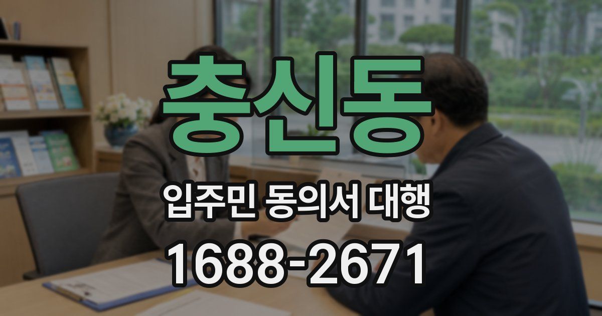 충신동 입주민 동의서 대행