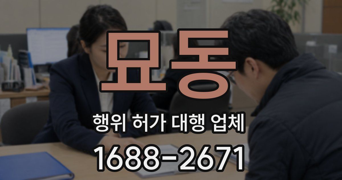묘동 행위 허가 대행 업체