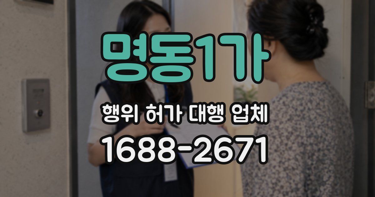 명동1가 행위 허가 대행 업체