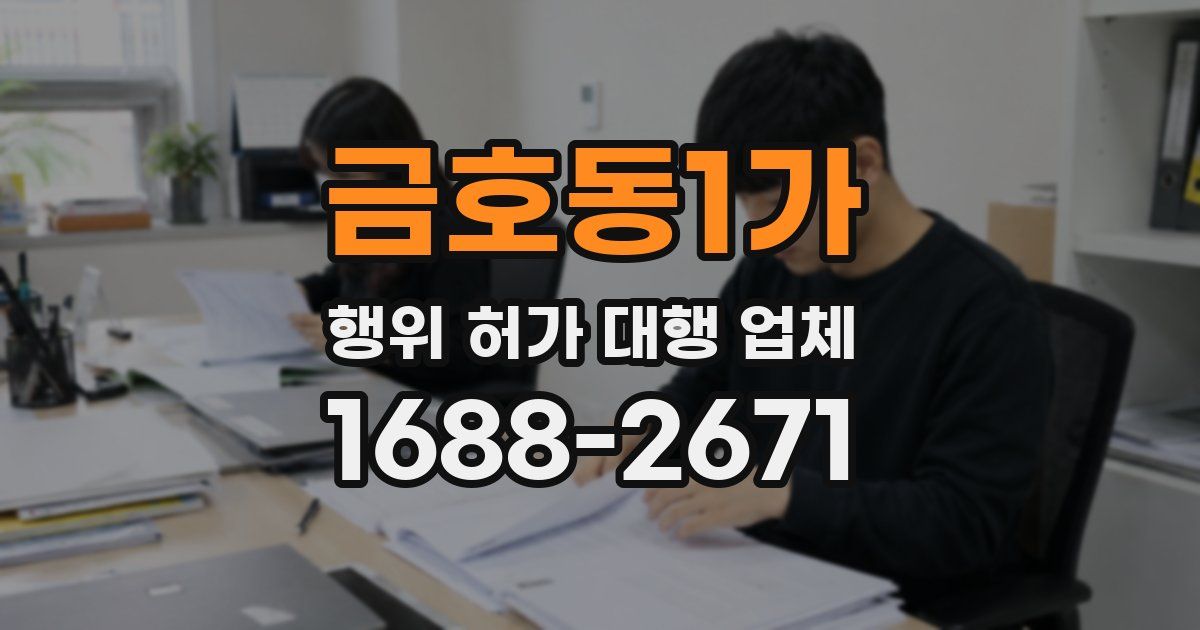 금호동1가 행위 허가 대행 업체