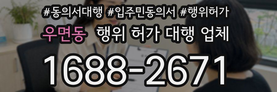 우면동 행위 허가 대행 업체