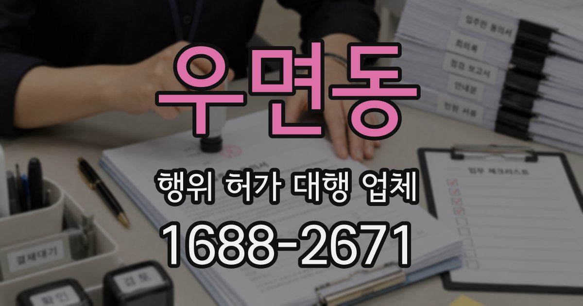 우면동 행위 허가 대행 업체