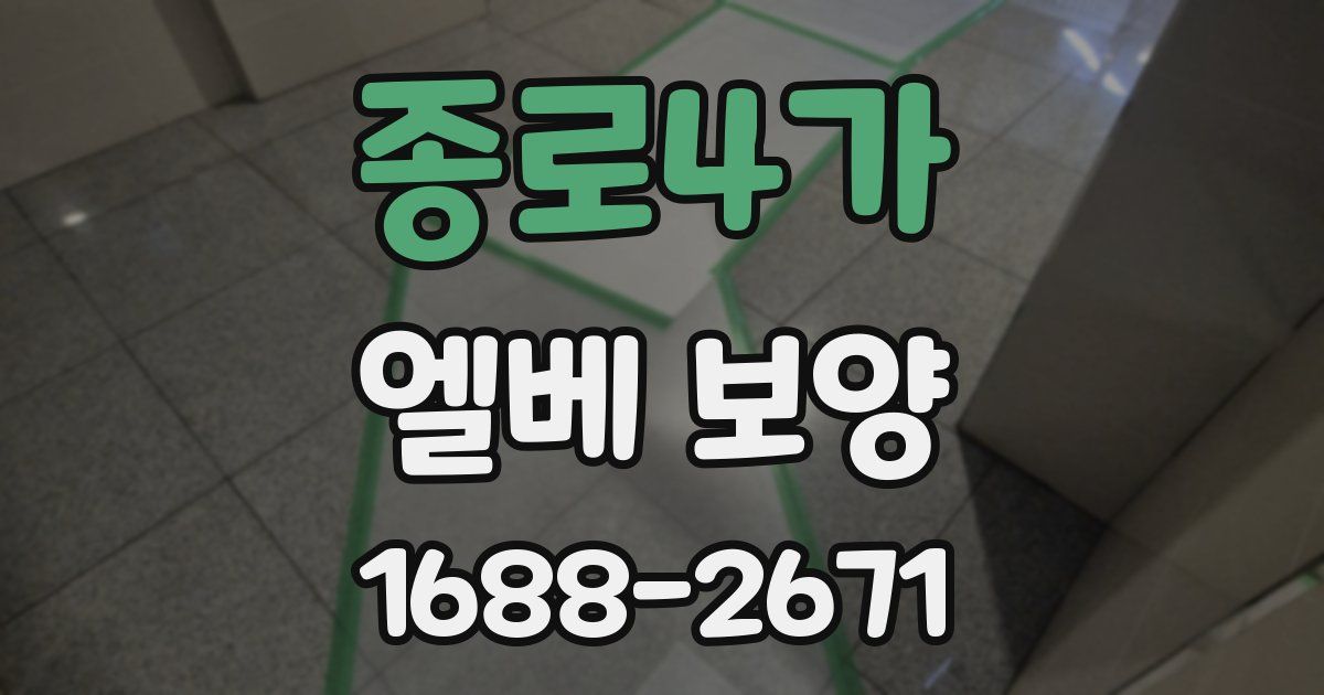 종로4가 엘베 보양