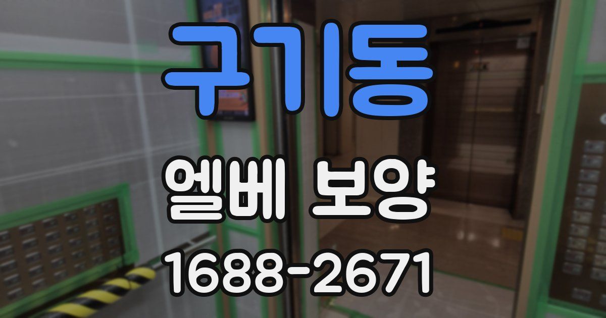 구기동 엘베 보양