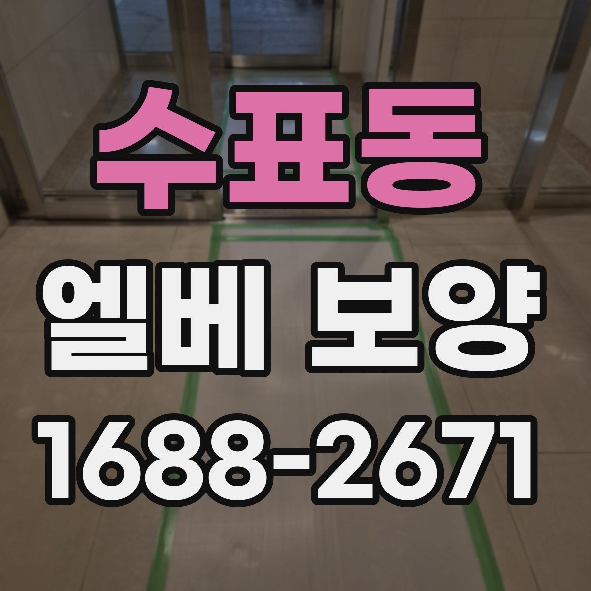 수표동 엘베 보양 작업 전후 사진을 꼭 남겨야 하는 순간