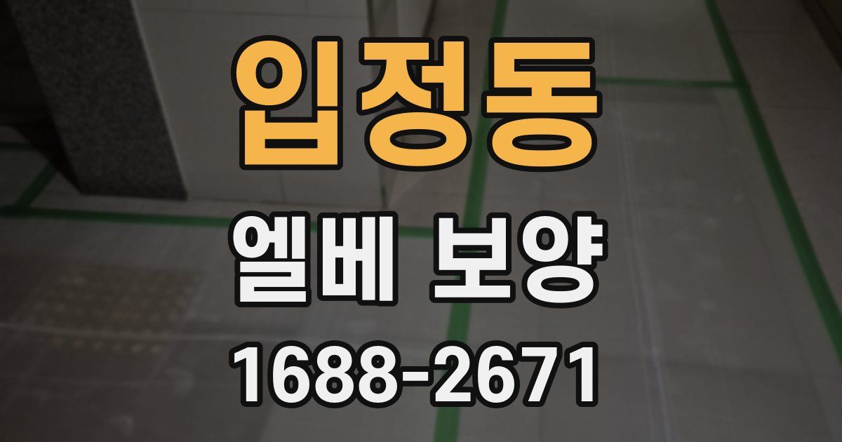 입정동 엘베 보양
