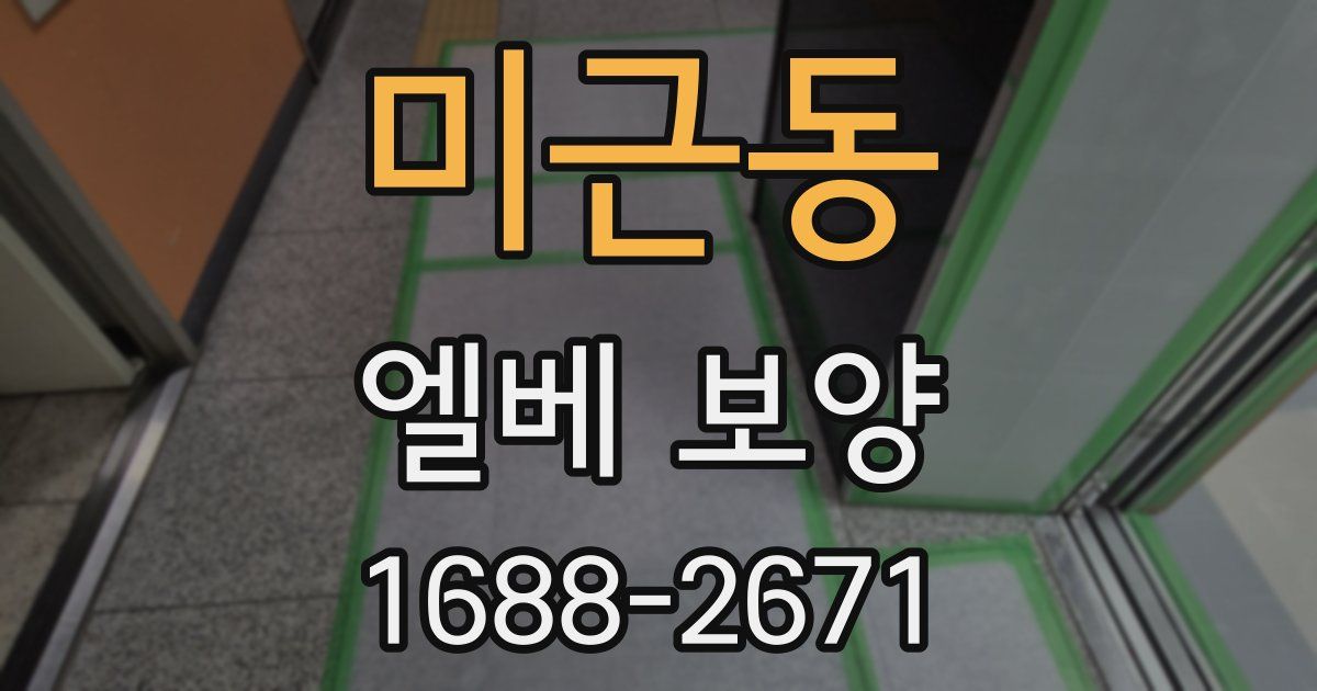 미근동 엘베 보양