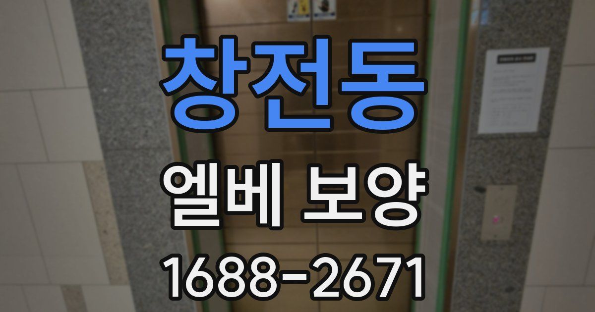 창전동 엘베 보양