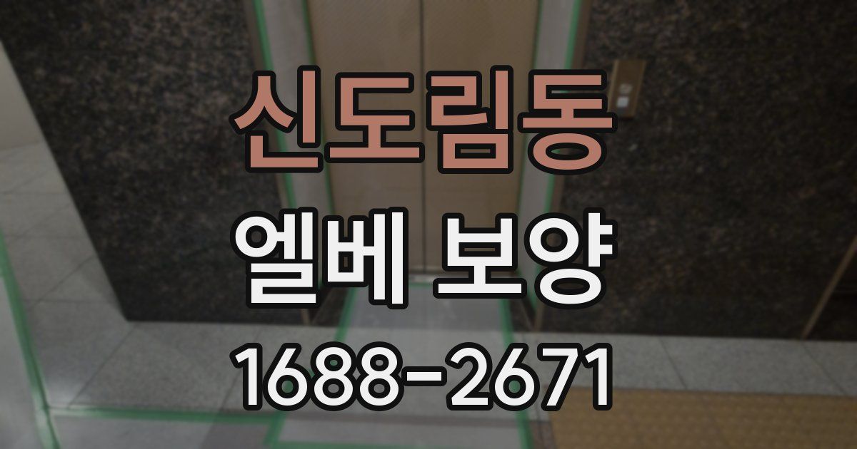 신도림동 엘베 보양
