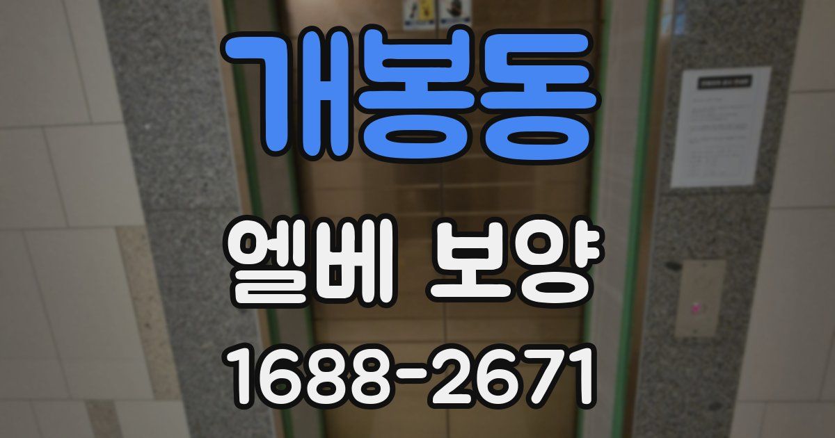 개봉동 엘베 보양