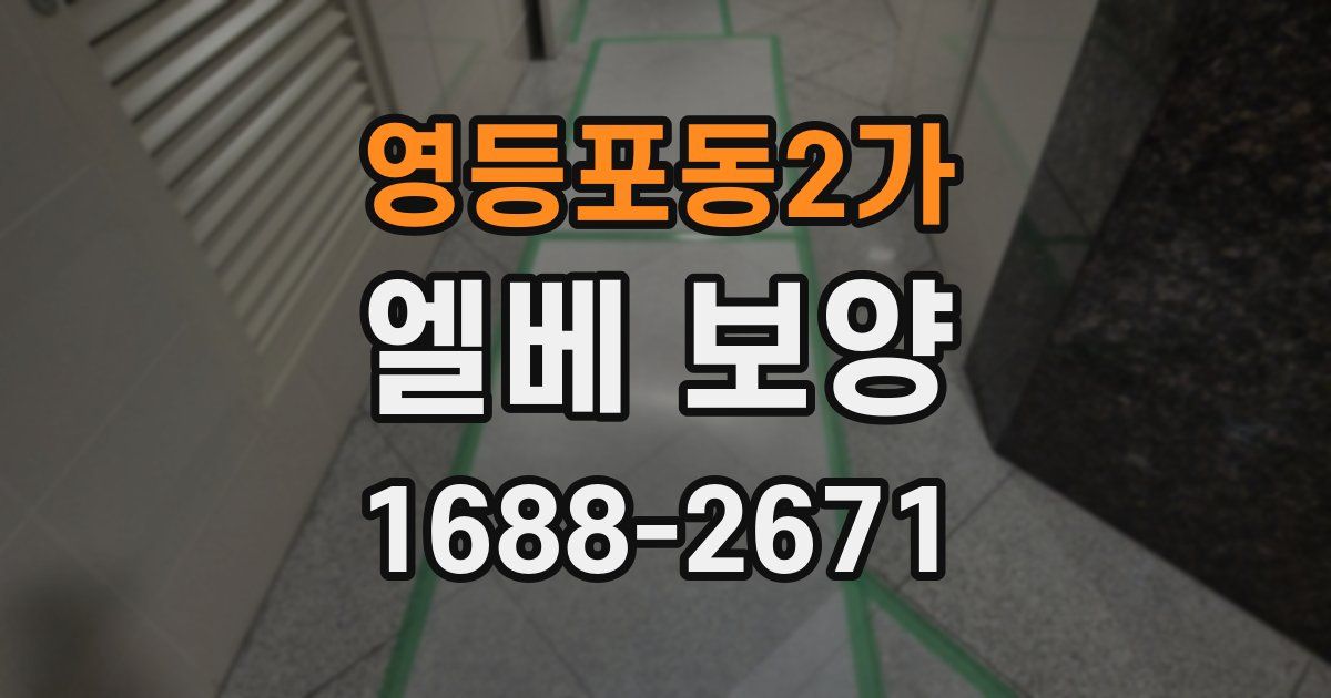 영등포동2가 엘베 보양