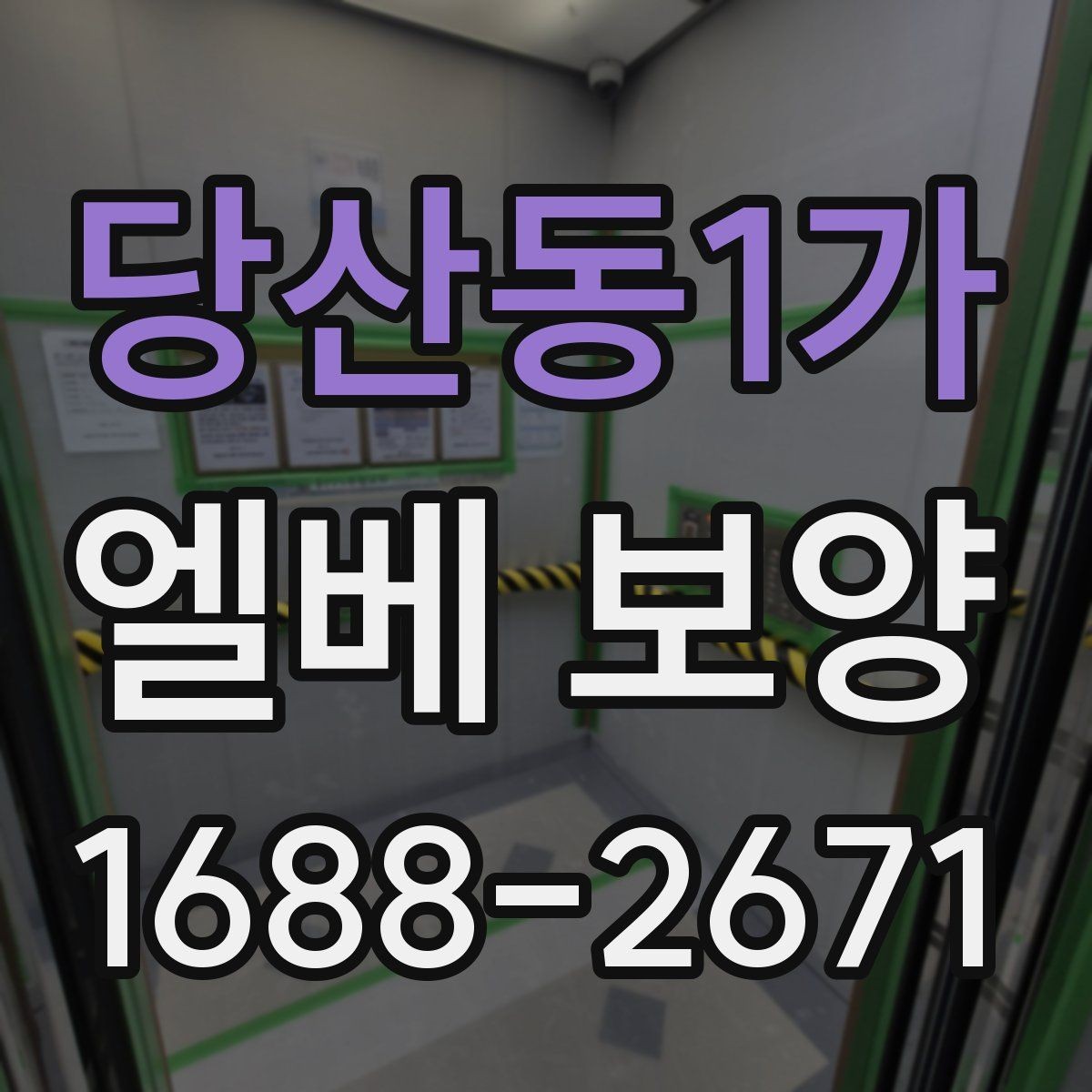 당산동1가 엘베 보양 작업 전후 사진 기록을 남겨야 하는 순간