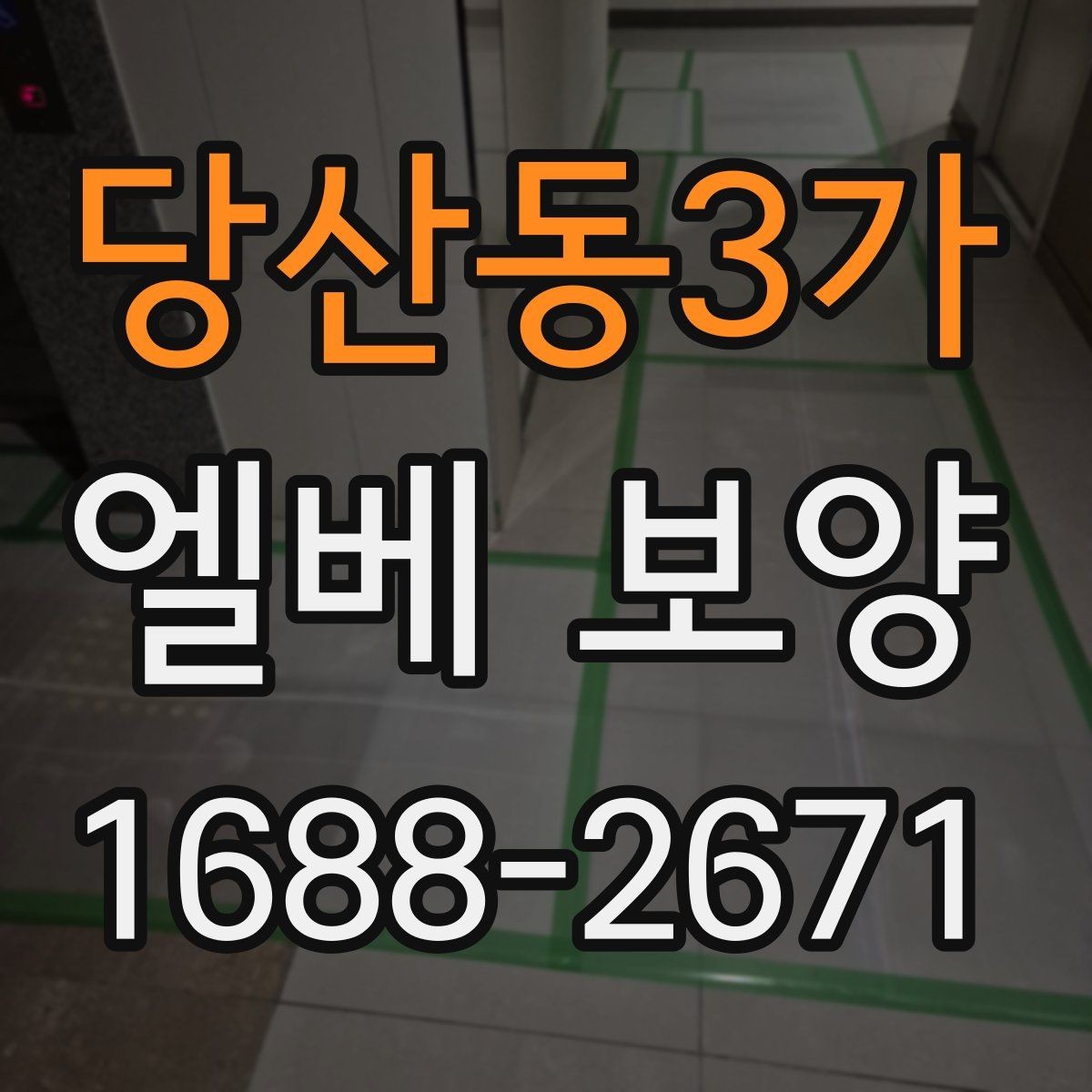 당산동3가 엘베 보양 현장 동선이 복잡할수록 중요한 보호 방식