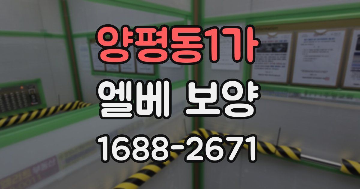 양평동1가 엘베 보양