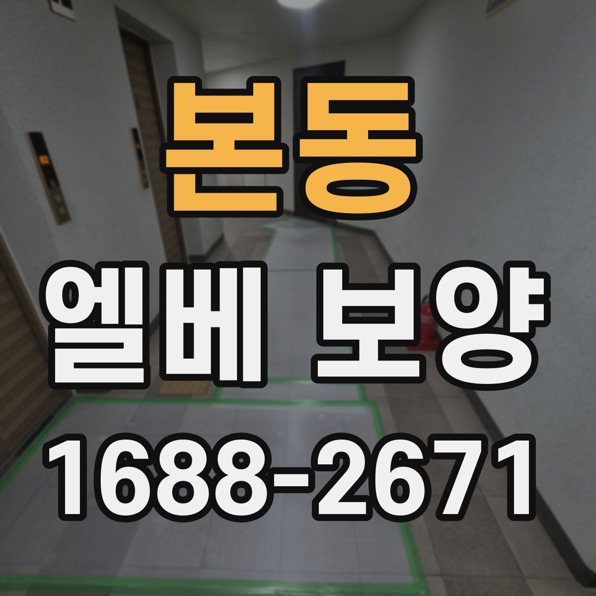 본동 엘베 보양 공용부 이동 동선이 많은 아파트 현장 대응법