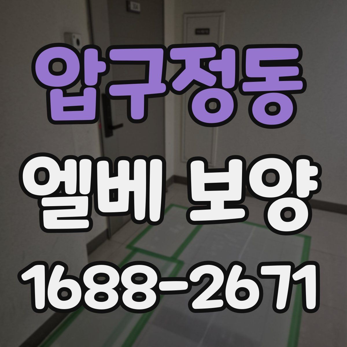 압구정동 엘베 보양 바닥 벽면 거울 자재를 구분해 쓰는 이유