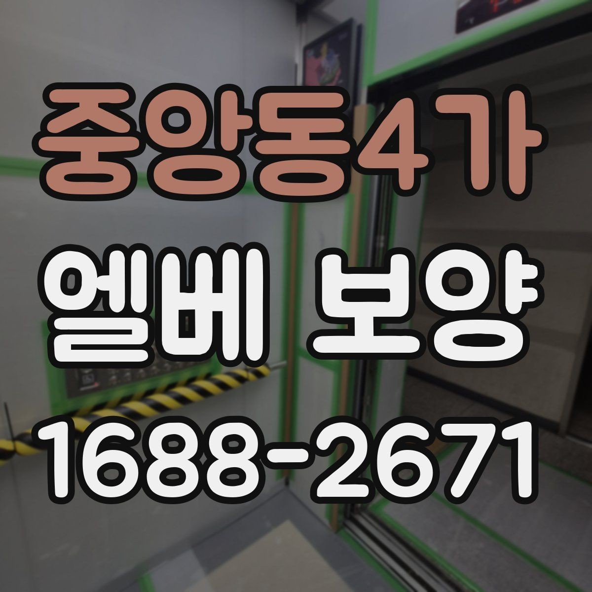 중앙동4가 엘베 보양 작업 전후 사진을 남겨야 하는 순간