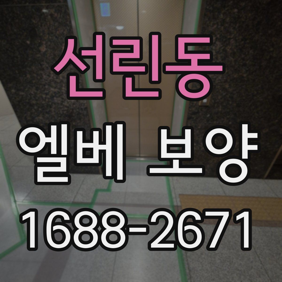선린동 엘베 보양 비상 동선과 공용부를 함께 지킬 때