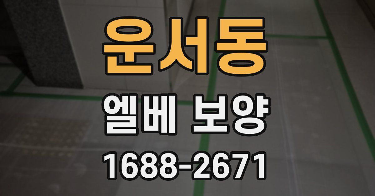 운서동 엘베 보양