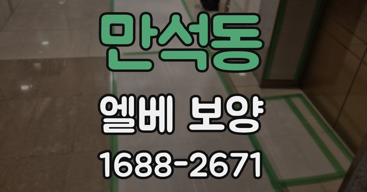 만석동 엘베 보양