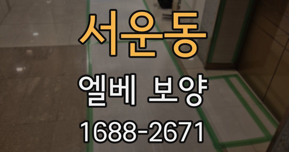 서운동 엘베 보양