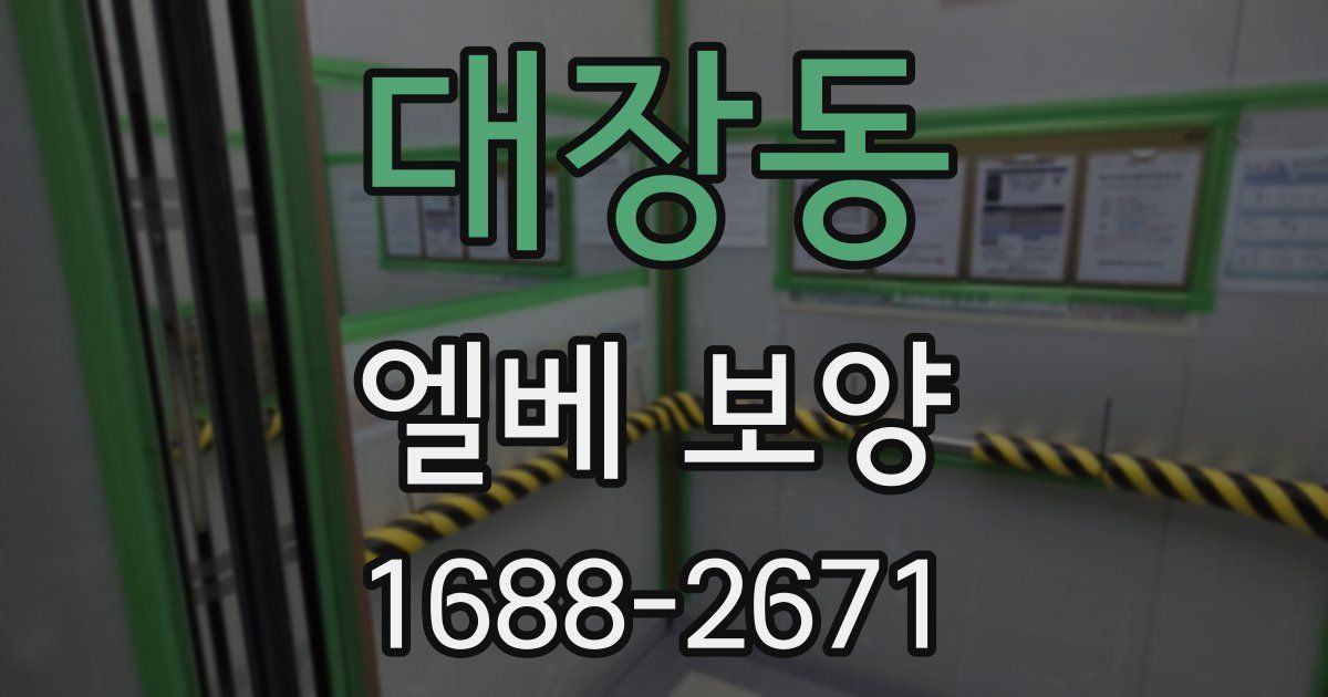 대장동 엘베 보양